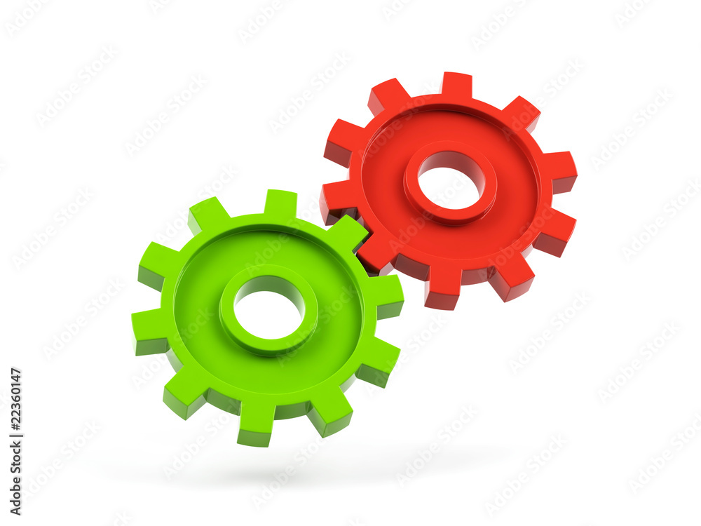 Gear cogs isolated on white background. Gear cogs isolated on white background.