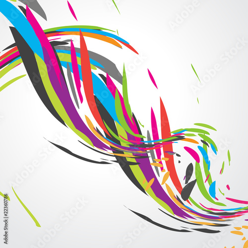 Abstract colorful wave design