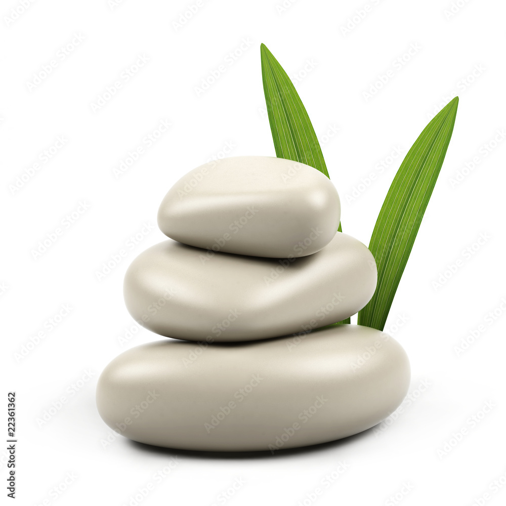 Fototapeta premium Stones isolated on a white background.
