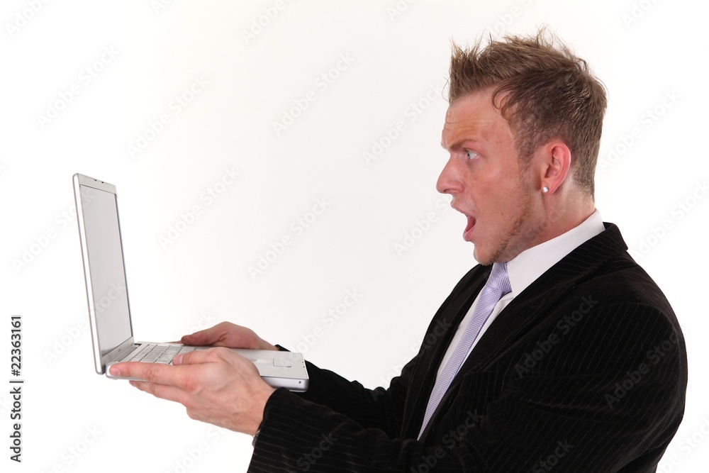 Geschäftsmann mit Laptop Geschäftsmann mit Laptop