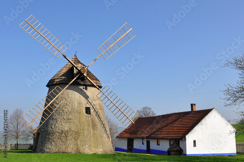 windmill and farmstead,Kuzelov,Czech republic © gallas