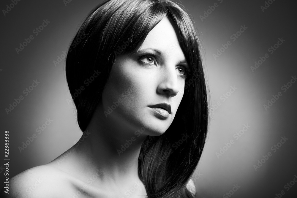 The young sexy girl in chestnut-coloured wig The young sexy girl in chestnut-coloured wig