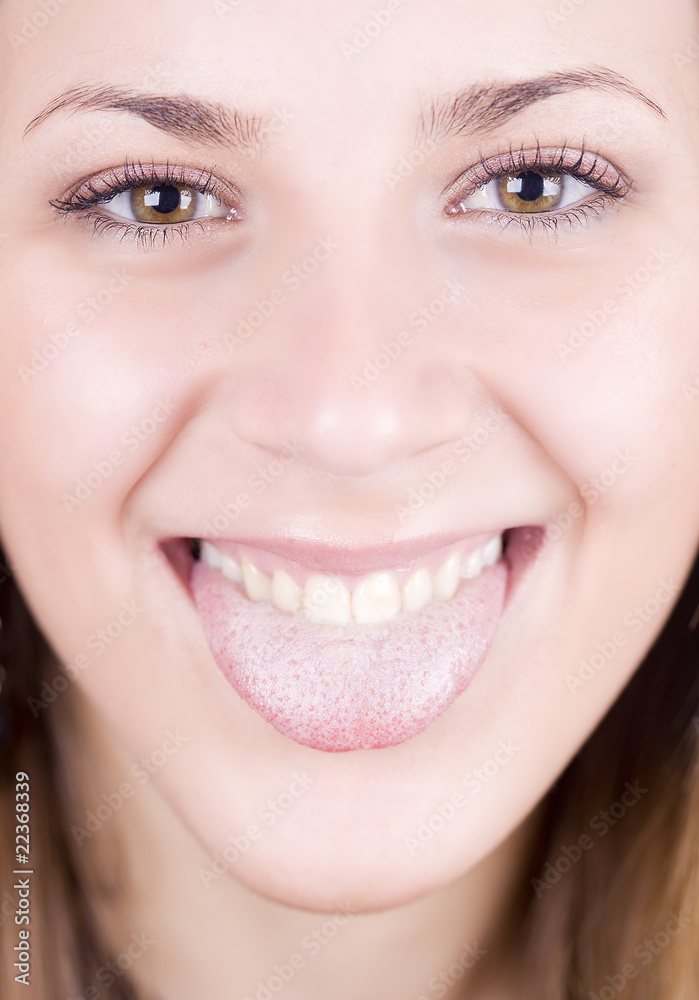 Obraz premium thongue of a young girl