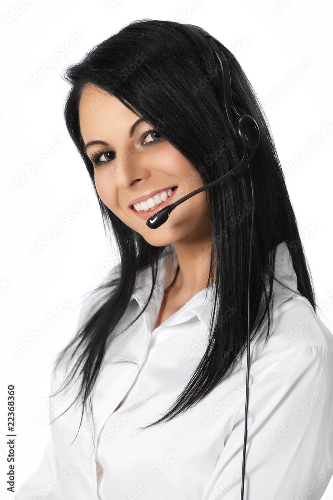 Customer Service Operator-Isolated over a White Background Customer Service Operator-Isolated over a White Background