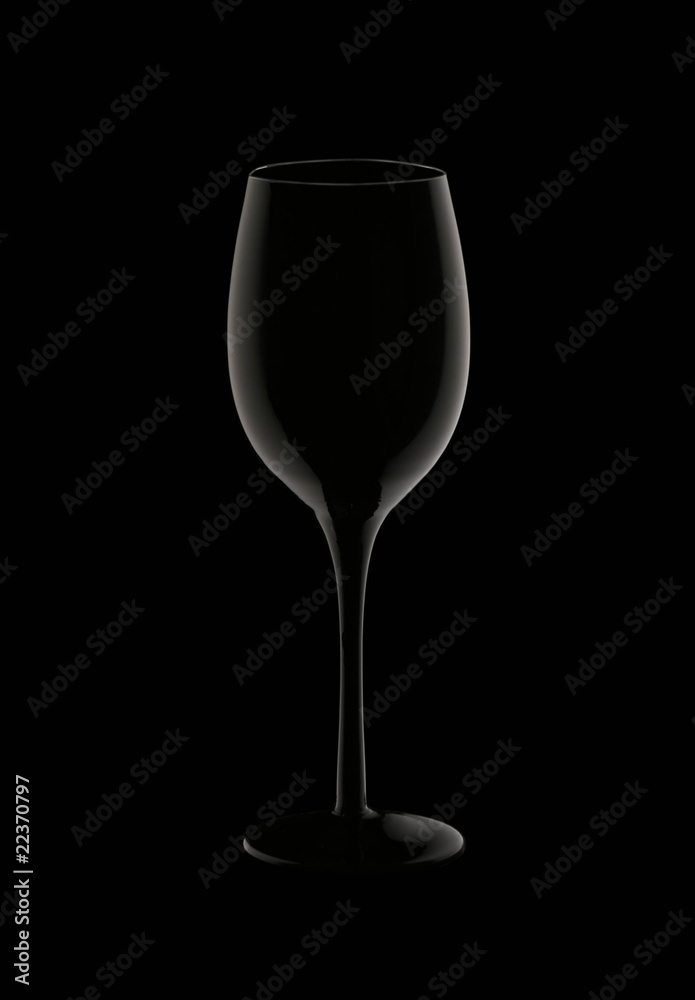 black glass on black