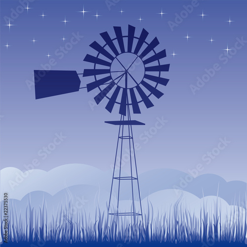 ecology concept: wind-driven generators vector illustration