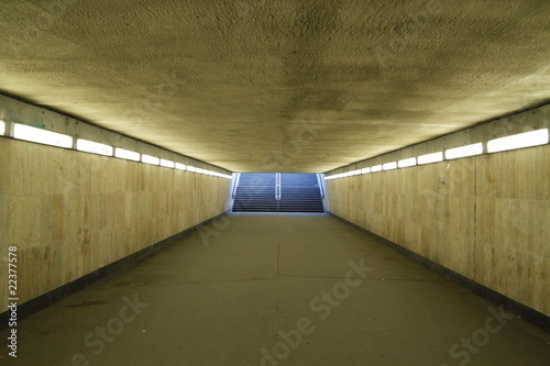 pedestrian underpass with staircase empty