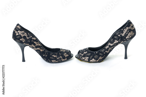 Fashion black high heel shoes