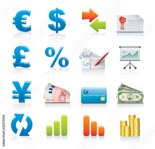 finance icon set