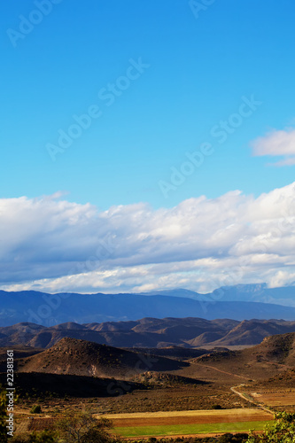 Mountain under clouds