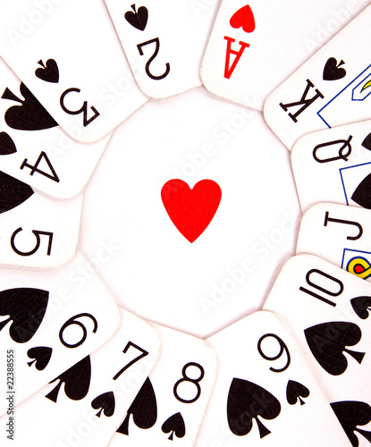 Ace of hearts and spade suit