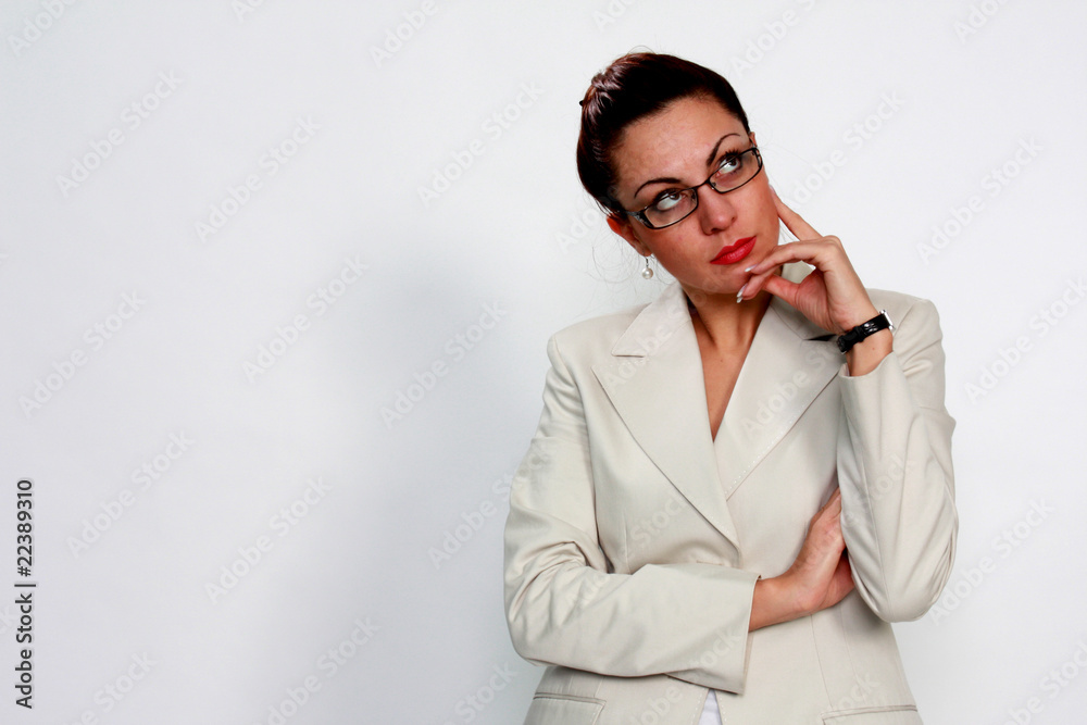 Businesswoman with eyeglasses