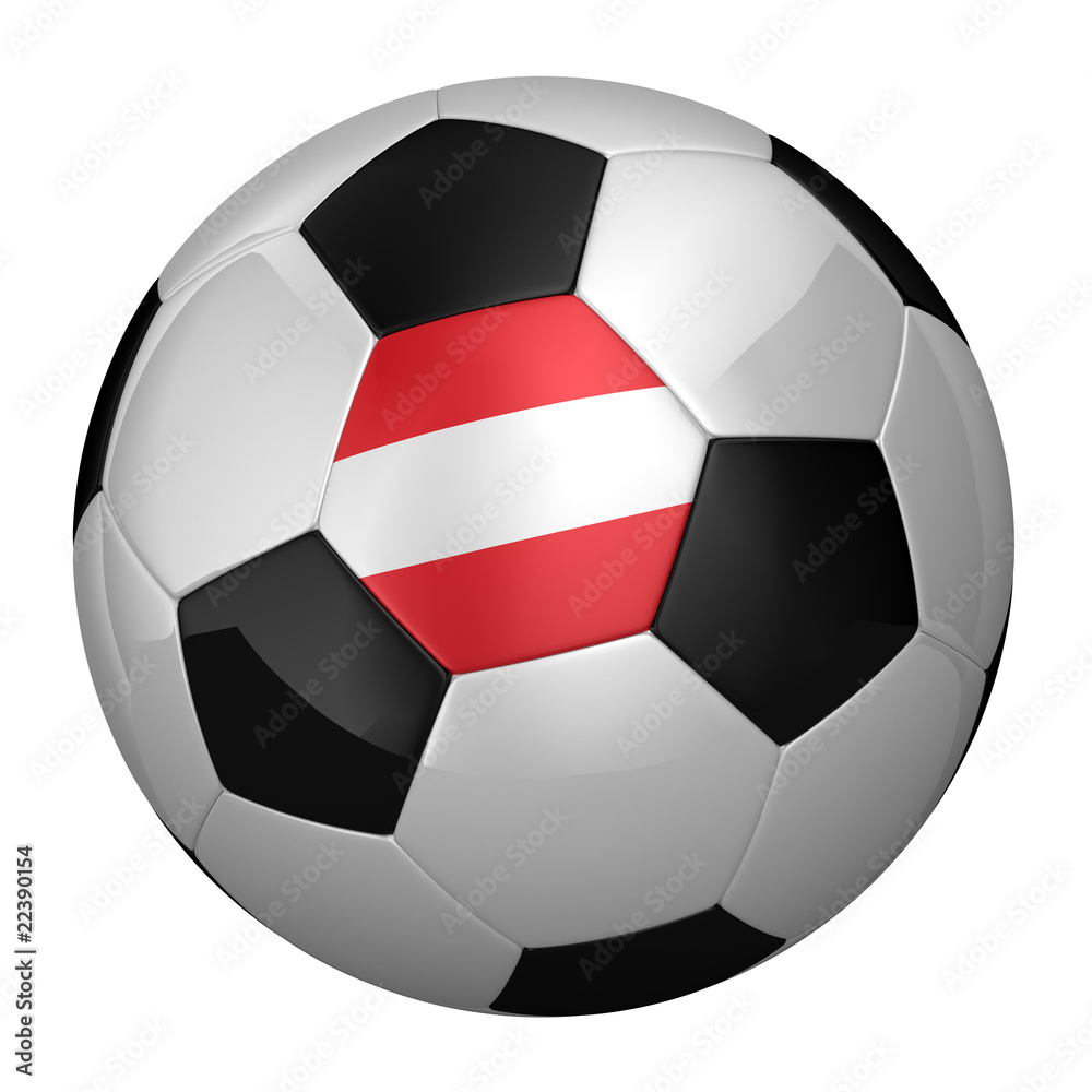 Austrian Soccer Ball isolated over white background Austrian Soccer Ball isolated over white background