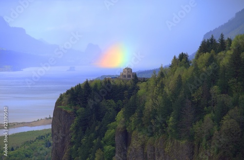 Fotografie Rainbow & vista house Oregon.