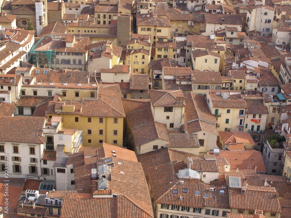 Florence - cityscape with roofs