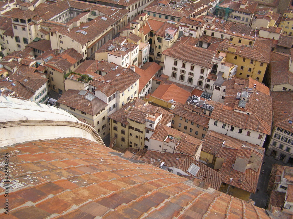 roofs in Florence - seen form the top of the cathedral dome