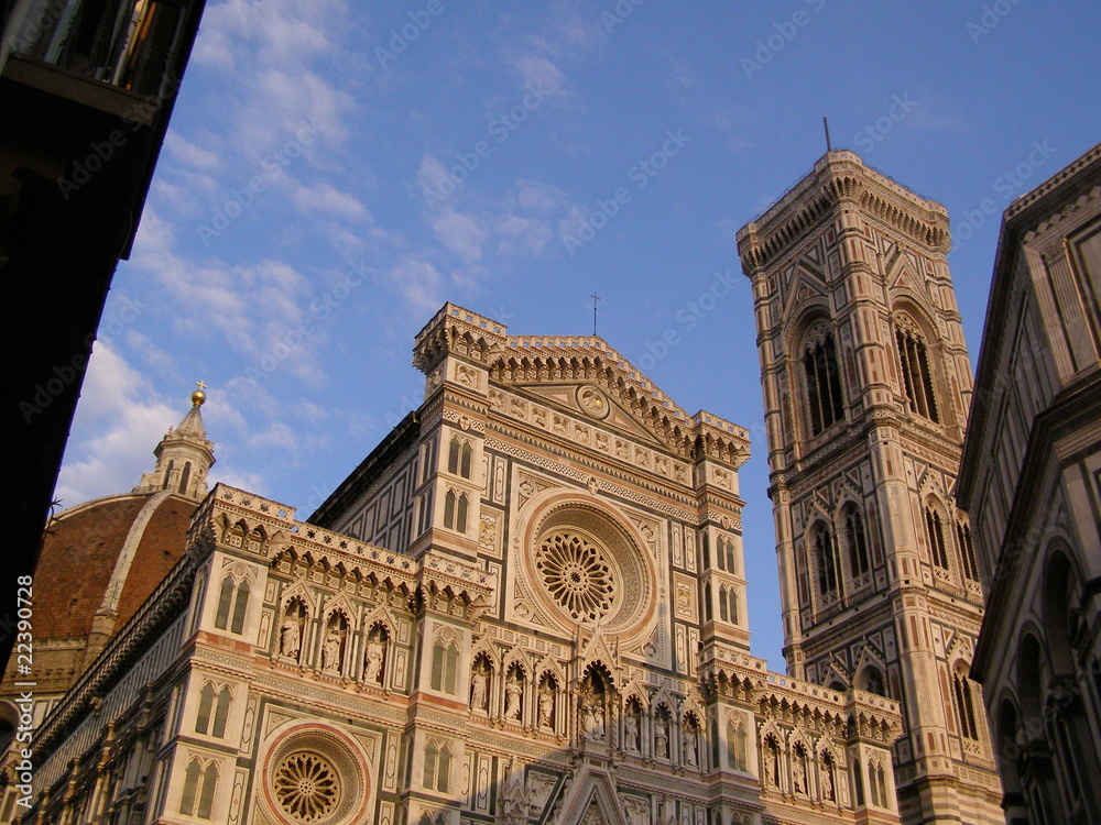 Florence - façade of the cathedral and steeple