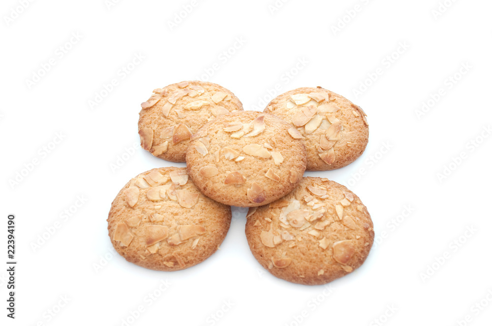 Crispy Cookies with Almond Chips