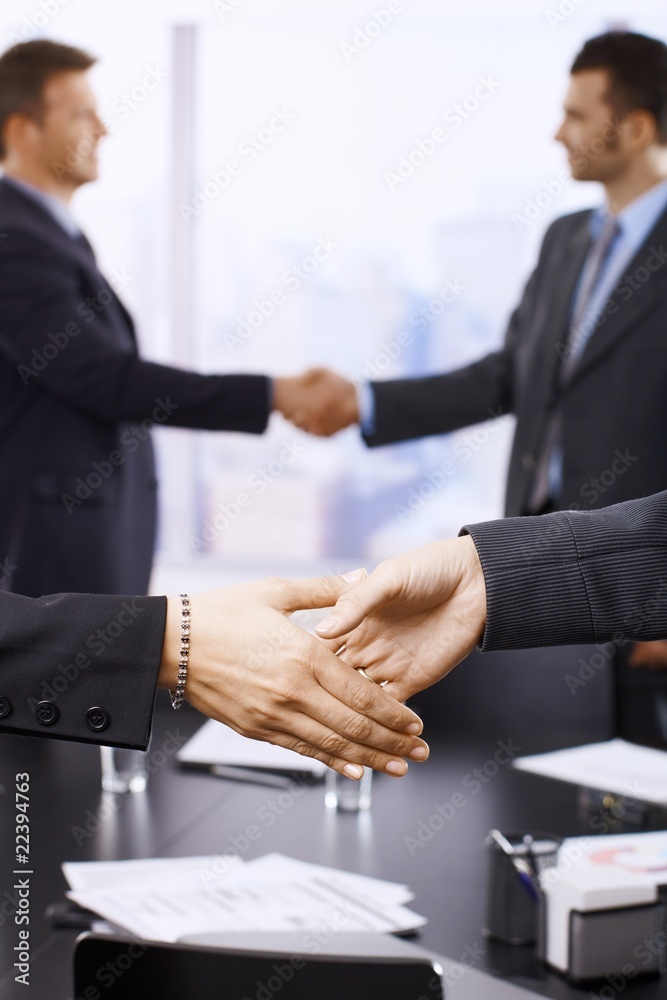 Businesspeople shaking hands Businesspeople shaking hands