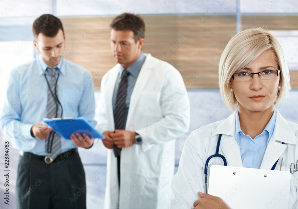 Fototapeta premium Doctors on hospital corridor