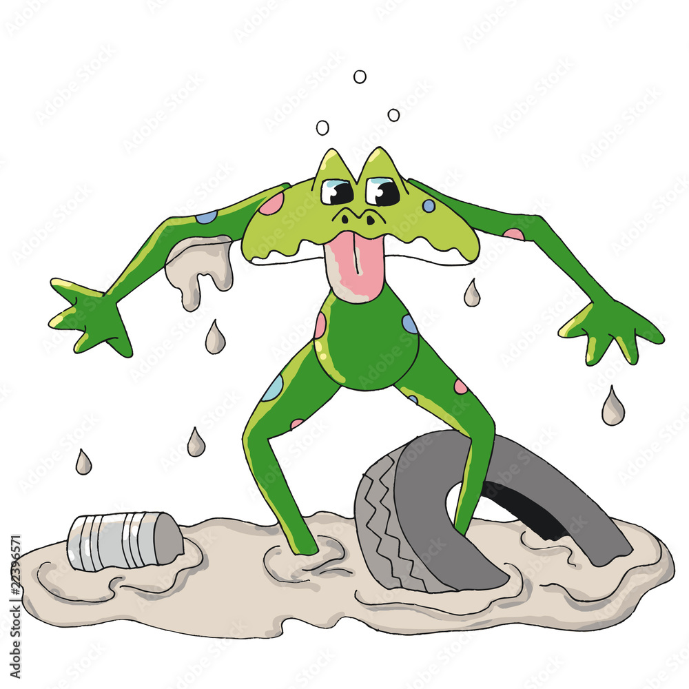 Grenouille malade