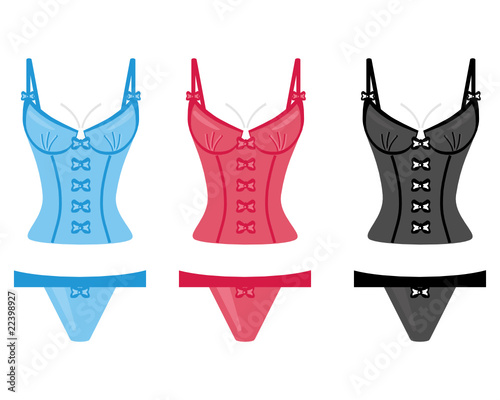 lingerie on white background