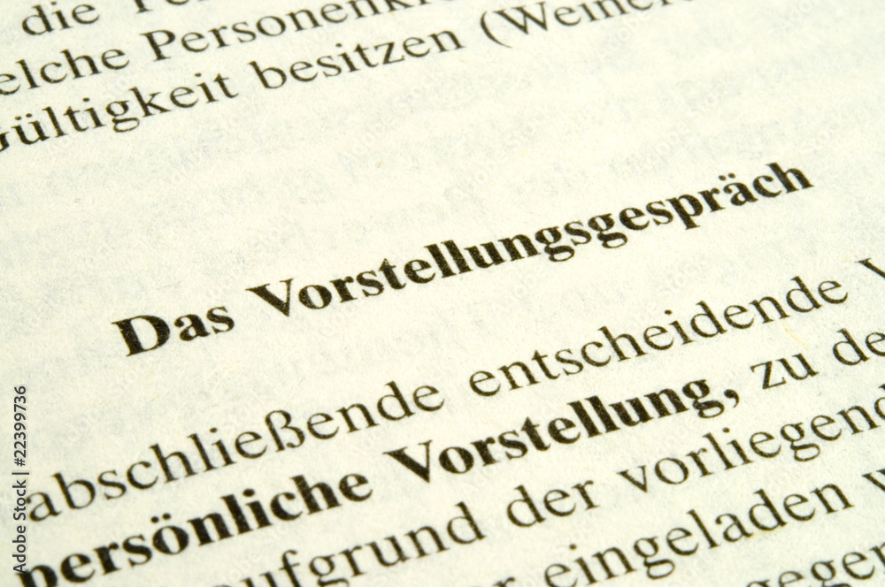 Das Vorstellungsgespräch Das Vorstellungsgespräch