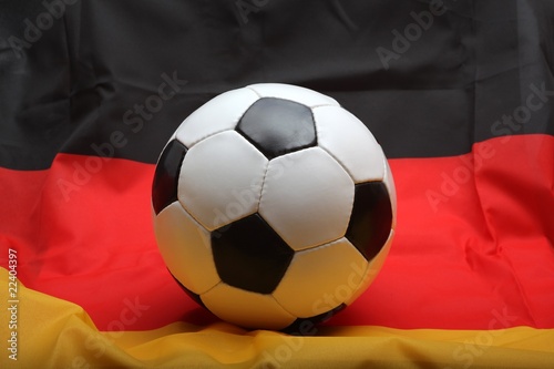 soccer ball on German flag
