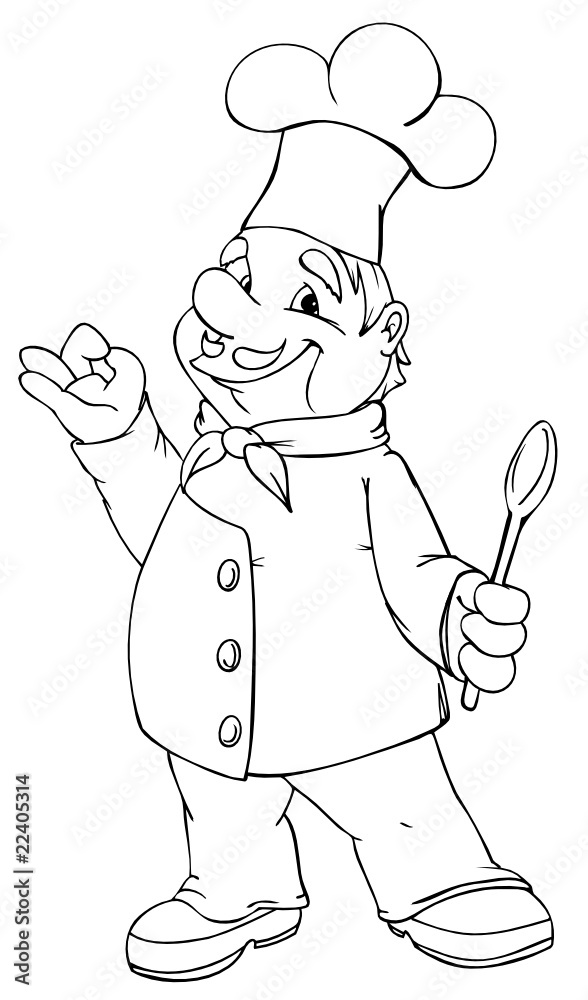 Naklejka premium Koch, Chefkoch, Chef, kochen