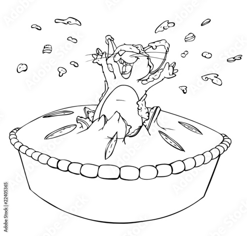 Maus, Kuchen, Ratte, fressen, glücklich, ausgelassen