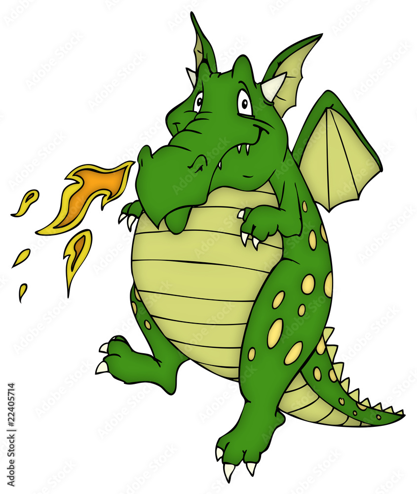 Fototapeta premium Drache, Drachen, Monster, Echse