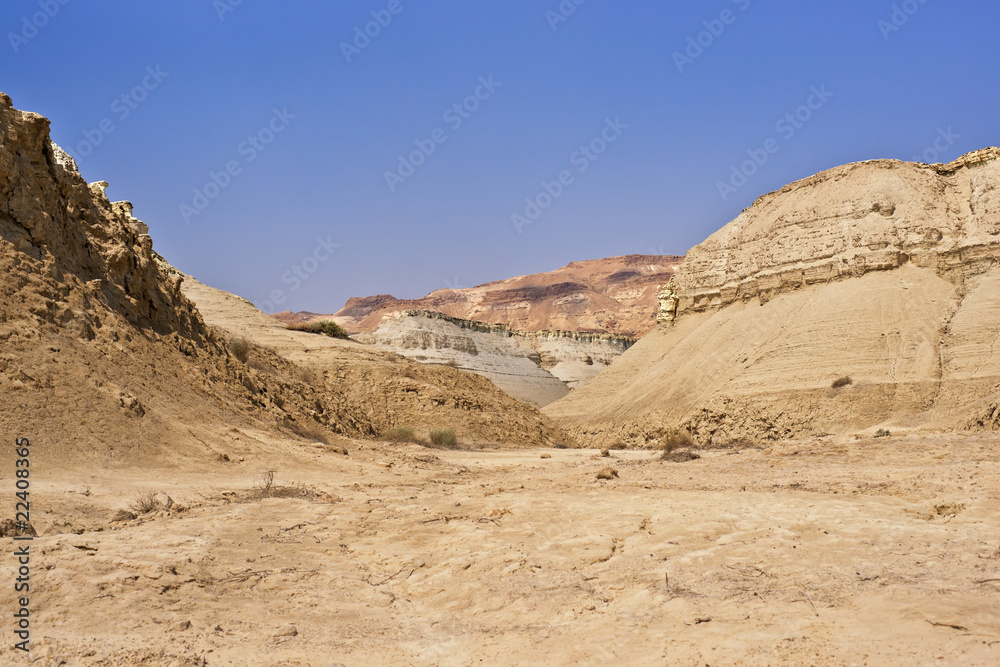 The Perazim canyon. Judean Desert nature reserve, Israel. The Perazim canyon. Judean Desert nature reserve, Israel.