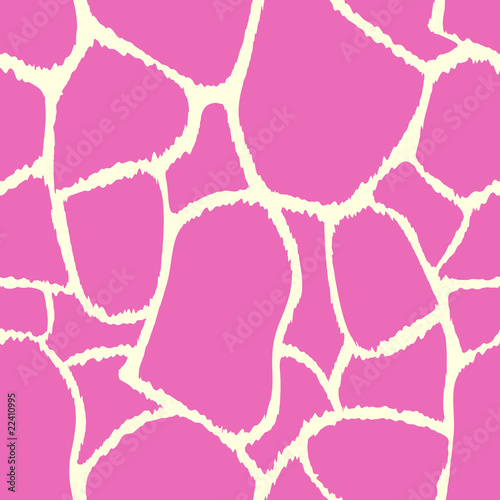 Seamless pink giraffe texture pattern. Vector Illustration.