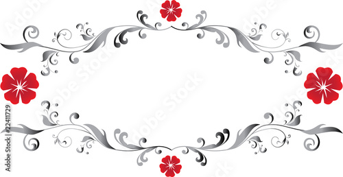 Floral frame with space for text