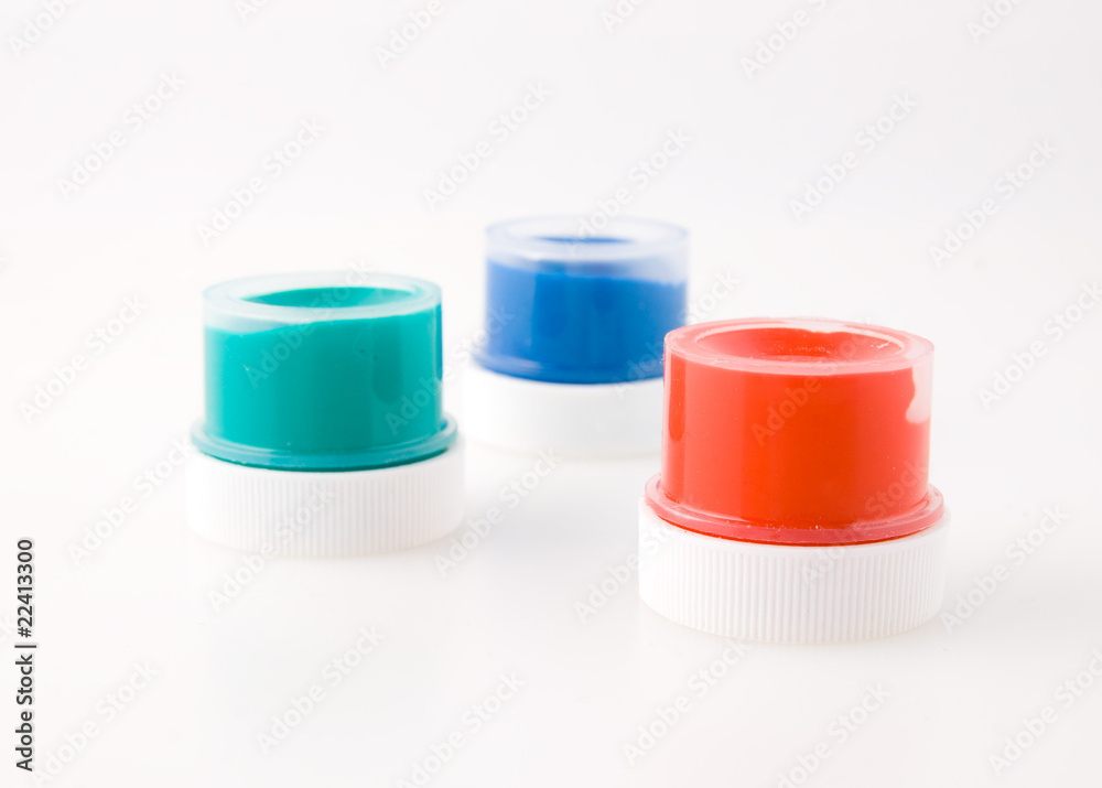 cans of paint (isolated on the white) cans of paint (isolated on the white)