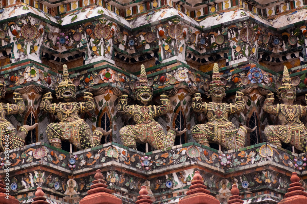 Detail - Arun Wat, Arun Temple, Bankok, Thailand