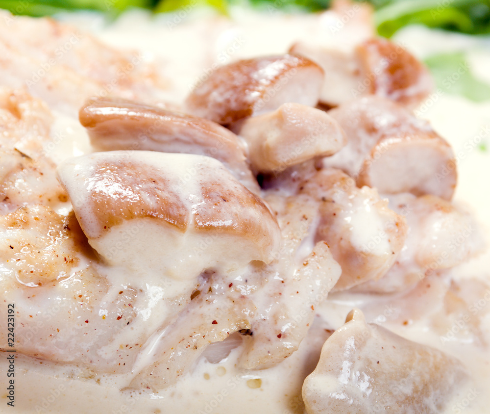 codfish with mushroom. codfish with mushroom.