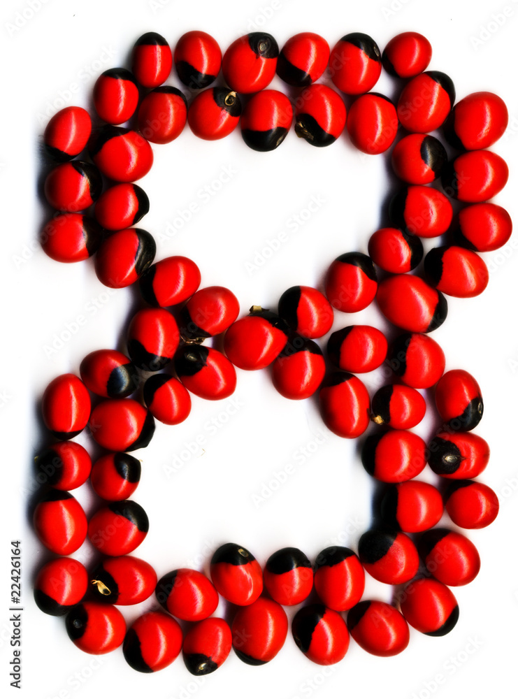 Obraz premium Red number - eight