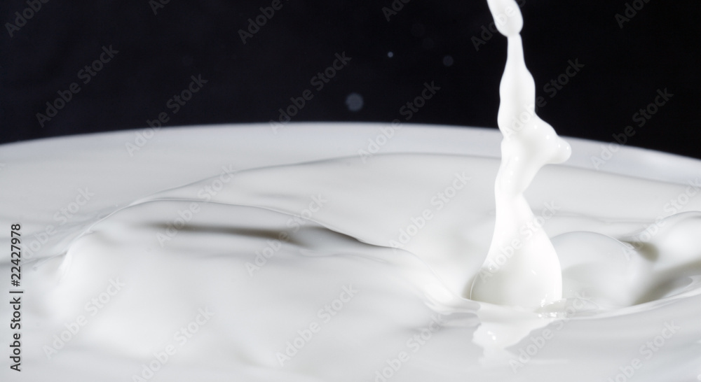 Splash of milk. Splash of milk.