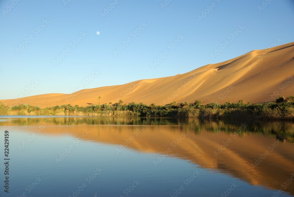 Lac, désert de Libye
