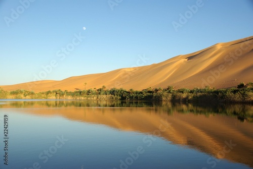 Lac, désert de Libye
