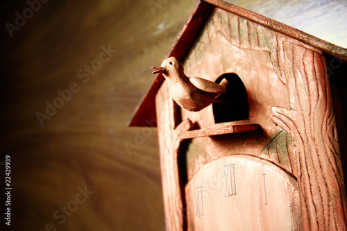 cuckoo clock on the wall