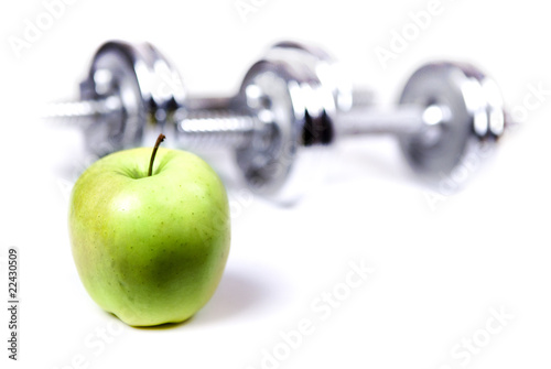 apple and dumbells