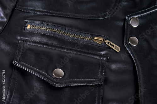 pocket of leather jacket