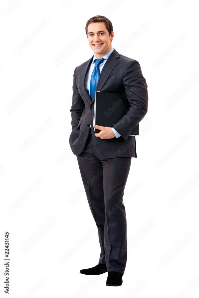 Full-body portrait of businessman, isolated on white Full-body portrait of businessman, isolated on white