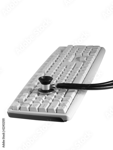 The keyboard and phonendoscope