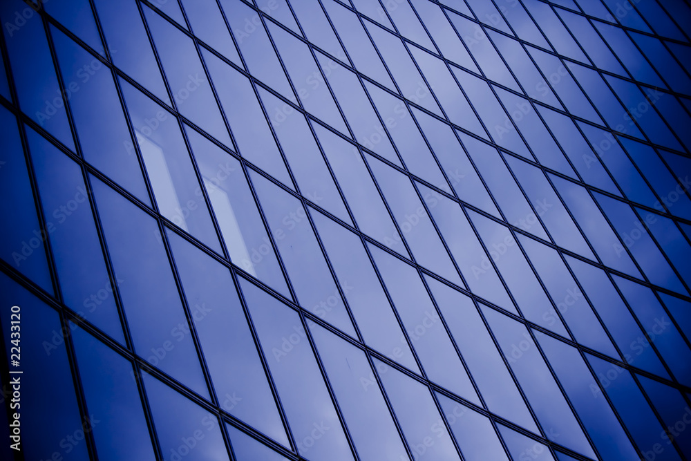 Office Windows in Blue Tone Office Windows in Blue Tone