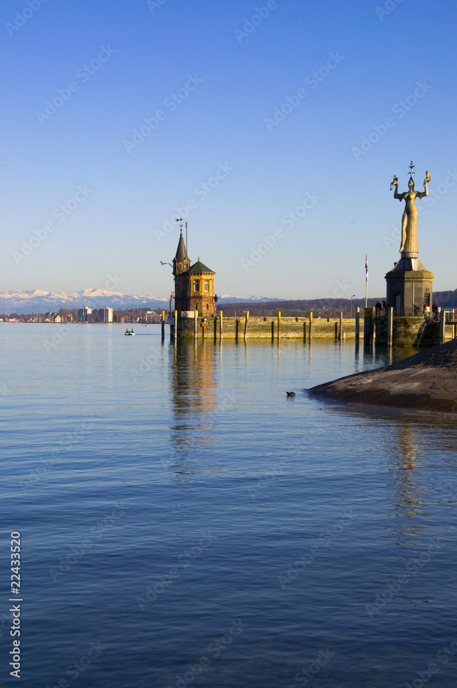 Naklejka premium Hafen in Konstanz, Bodensee, Deutschland