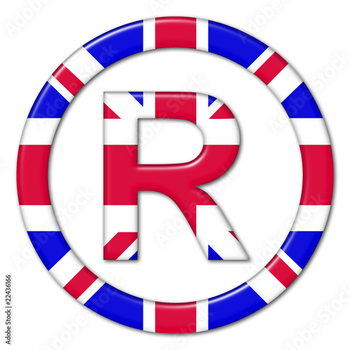 Registered trademark logo showing the UK flag