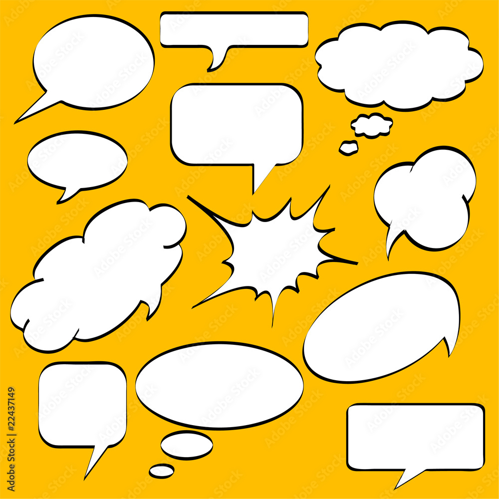 Comics style speech bubbles Comics style speech bubbles